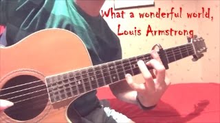 What a Wonderful World Louis Armstrong fingerstyle guitar [upl. by Ahsimak]