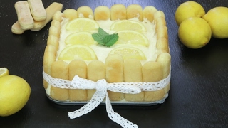 Torta fredda di savoiardi al limone il goloso dessert fresco e senza cottura [upl. by Ardnalak535]