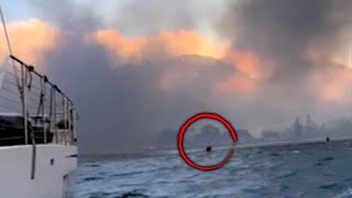 Some Hawaii Wildfire Victims Jump Into Ocean to Escape Flames [upl. by Hcab425]