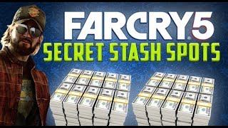 FARCRY 5  SECRET STASH SPOTS PERK POINTS MONEY amp VEHICLE UNLOCKS [upl. by Beitris297]