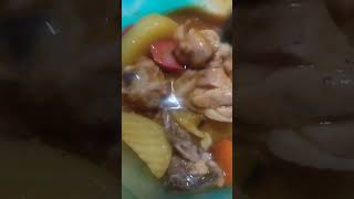 Yummy yummy afritadang manok with patatas and carrots SHORTafritadangmanok [upl. by Aticilef722]