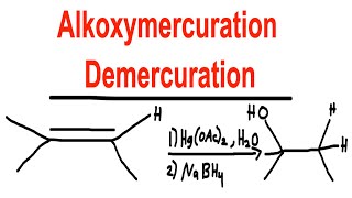 Alkoxymercuration Demercuration  HgOAc2  H20  NaBH4  Organic Chemistry [upl. by Reivilo]