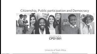 CITIZENSHIP PUBLIC PARTICIPATION amp DEMOCRACY CPD1501 LAW LLB [upl. by Malvin]