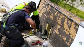 Scupper replacement on flat roof [upl. by Namlaz]