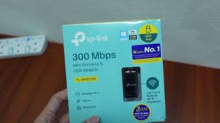 UNBOXING TPLink Mini Wireless N300 Wifi USB Adapter With Soft AP For PCDesktopLaptop TLWN823N [upl. by Nedyrb550]