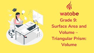 Grade 9  Surface Area and Volume triangular prism volume [upl. by Haela]