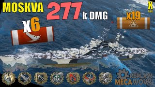 Moskva 6 Kills amp 277k Damage  World of Warships Gameplay [upl. by Nylknarf650]