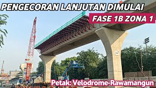 UPDATE PEMBANGUNAN JALUR LRT JAKARTA FASE 1B VELODROMEMANGGARAI ZONA 1 1952024 [upl. by Heinrik]