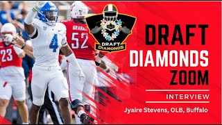 Jyaire Stevens OLB Buffalo  2024 NFL Draft Prospect Zoom Interview [upl. by Hoffert]