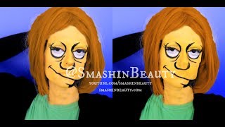 The Simpsons Edna Krabappel Halloween Makeup Tutorial SMASHINBEAUTY [upl. by Morgun]