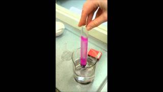 Ammonia reaction with water and phenolphthalein [upl. by Schwejda]