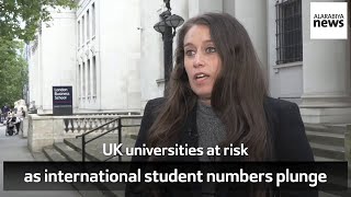 UK Universities At Risk As International Student Numbers Plunge [upl. by Nosremaj]