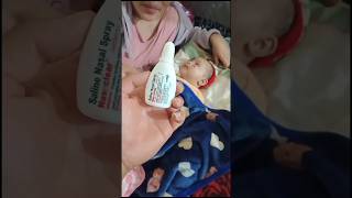 How to Use Saline Nasal Spray🤔🤔 For baby Cold [upl. by Anwahsat]