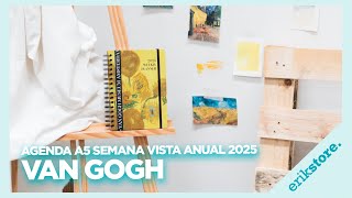 AGENDA ANUAL 2025 A5 SEMANA VISTA VAN GOGH  ErikStore [upl. by Ozan616]