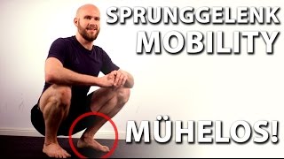 15 Meine einfache Mobility für Sprunggelenk TIEFE KNIEBEUGE [upl. by Aikemot627]