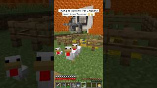 Saving my Chickens from a Lava Tsunami in Minecraft minecraft [upl. by Daht]