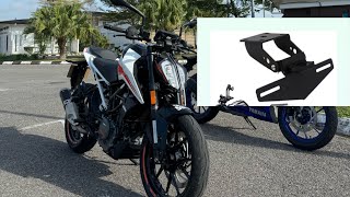 Installing Tail Tidy on Ktm Duke 390 [upl. by Enneirdna391]