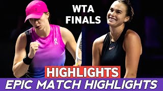 Iga Swiatek Magical Tennis vs Aryna Sabalenka Brutal Power Highlights  Finals Tennis 1080P [upl. by Tap575]