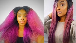 How I Straighten My Natural Hair  Using The Mane Choice Thermal Defense Collection [upl. by Shaya]