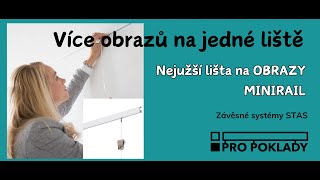 🛠✅ Instalace závěsné lišty na obrazy STAS MINIRAIL [upl. by Kenna]