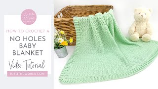 Charming No Holes Crochet Baby Blanket  Square Baby Blanket Crochet Pattern Without Large Holes [upl. by Norbel]