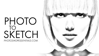 Photoshop Photo To Pencil Drawing and Sketch  Complete Guide [upl. by Hgielar436]