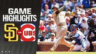 Padres vs Cubs Game Highlights 5824  MLB Highlights [upl. by Hootman]