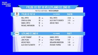 Fylde CC 1st XI v Leyland CC 2nd XI [upl. by Rosabella727]