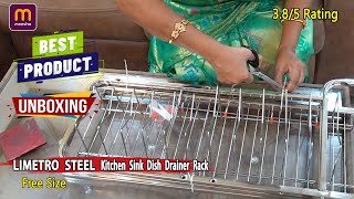 Kitchen Over Sink Dish Drying Rack Stainless Steel  Meesho Online Product  Unboxing [upl. by Seko]