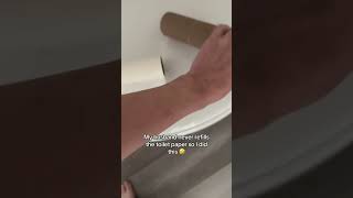 Changing the toilet paper with a lint roller [upl. by Elleraj]