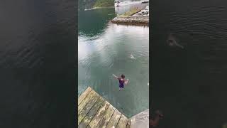 Pier jumping in Norway norway pierjumping [upl. by Garrott881]