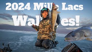 Incredible Walleye Fishing on Mille Lacs Lake  Winter 2024 [upl. by Nylyoj]