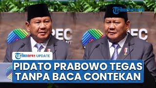 Banjir Aplaus Gaya Prabowo Percaya Diri Tanpa Baca Contekkan Pamerkan Kekayaan Alam RI di APEC [upl. by Chavey852]