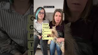 Trouve la suite de la vidéo sur notre compte Tik tok  celineetsasha jeu challenge jeudemots [upl. by Lisan]