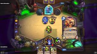 Class Challenge WARLOCK Hearthstone Naxxramas Military Quarter Baron Rivendare [upl. by Pentheas921]