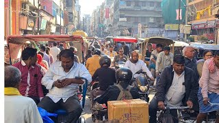 🇮🇳 VARANASI INDIA EXPLORING BUSY STREETS OF VARANASI FROM RIKSHA HUSTLE AND BUSTLE OF INDIA 4K [upl. by Rod]