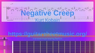 Negative Creep Sheet Music Free Kurt Kobain Synthesia Piano [upl. by Randolf152]