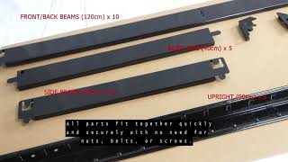 Assembly Instructions for GRacks 180 x 90 x 40cm Boltless Shelving Unit [upl. by Dnalyar]