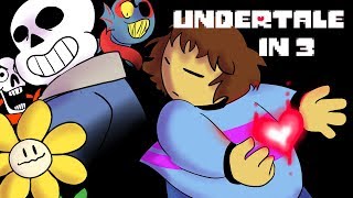 Undertale Complete Storyline Animated in 3 minutes Undertale Animation [upl. by Akeylah]