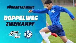 Fussballtraining Doppelweg  Zweikampf  Taktik [upl. by Dannel]