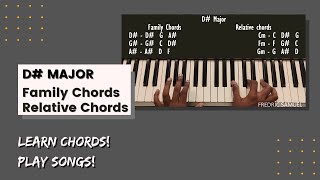 D Sharp Major D Family Chords amp Relative Chords  Improve your Chords playing skills [upl. by Trilbi]