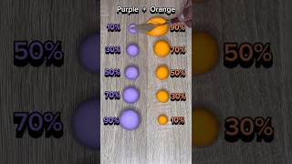 Purple Vs Orange Very Satisfying and Thrilling Color Mix shorts colormixing fyp art halloween [upl. by Luhey503]