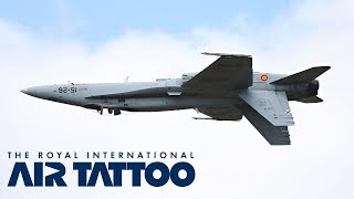 RIAT 2017  Spanish F18 Arrival PlanesTV [upl. by Niveg]