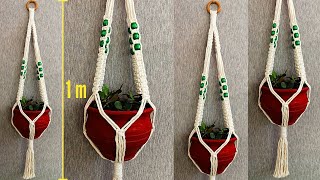 DIY PORTAMACETAS de MACRAME paso a paso PRINCIPIANTES  DIY Macrame Plant Hanger for Beginners [upl. by Eniarol502]