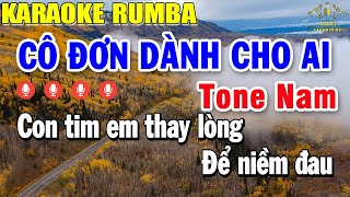 Karaoke Cô Đơn Dành Cho Ai Rumba Tone Nam  Am  Nhạc Sống  Karaoke Nhạc Trẻ Rumba  Trọng Hiếu [upl. by Alue]