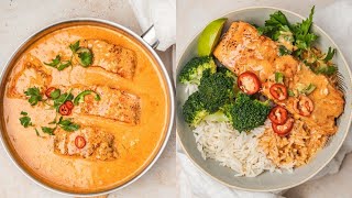 15 Minutes Salmon Coconut Curry Thai Salmon Curry [upl. by Anagrom281]