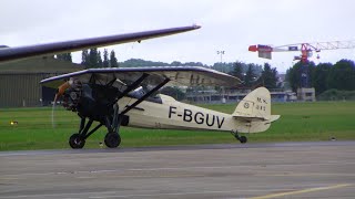 Morane Saulnier MS 317 vol en formation au 100 ans de lAéroport du Bourget [upl. by Latsyk]