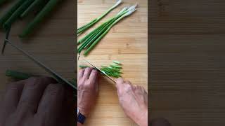 Vegetable Prep 101 How to Cut Green Onions for StirFry [upl. by Joellyn425]