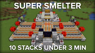 Minecraft Fast Super Smelter  64 Furnace Smelter [upl. by Nitnerb782]