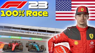 F1 23  Lets Make Leclerc World Champion 19 100 Race USA [upl. by Dde675]